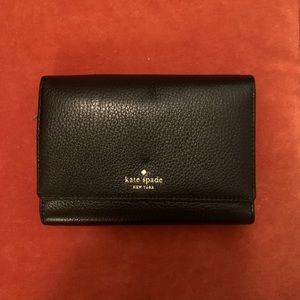 Kate Spade Black Tri-Fold Wallet